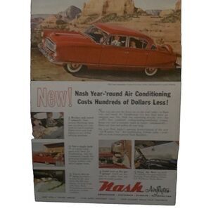 Vintage 1954 Nash Year Round Air Conditioning Ad Advertisement